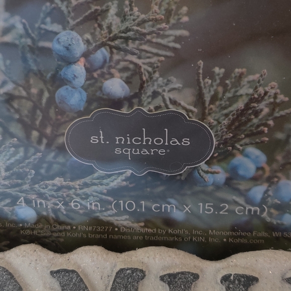 St. Nicholas Square Snowman Trio Decor in Gray and White Picture Frame 4x6 NWT - Picture 8 of 8